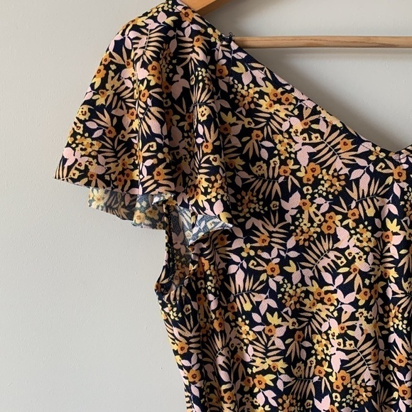 Mango Floral Boho Frill  Neckline Romper Size XXS - Picture 10 of 17